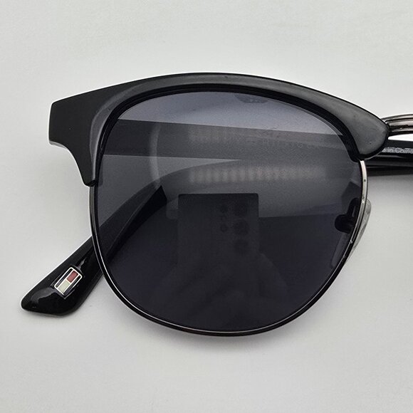 *SOLD*Tommy Hilfiger Bryan MP OU107 Black Frame Grey Lens Sunglasses w Case 50mm - Picture 13 of 15